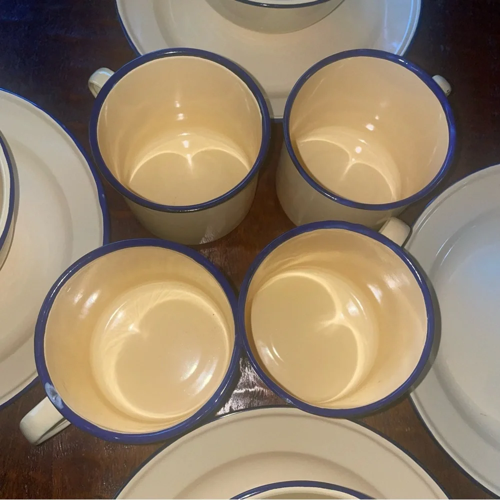 Pottery Barn 12 piece Enamel Dish Set